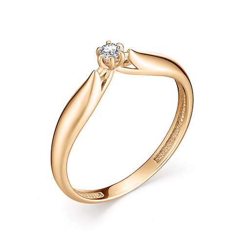 Кольцо, золото, бриллиант, 12896-100
